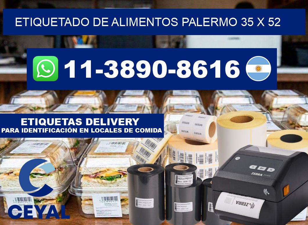 Etiquetado de alimentos palermo 35 x 52