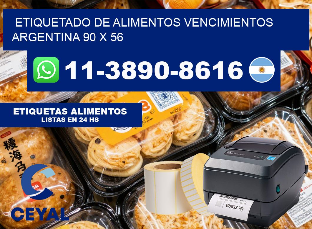 Etiquetado de alimentos vencimientos Argentina 90 x 56