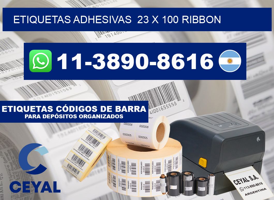 Etiquetas adhesivas  23 x 100 ribbon