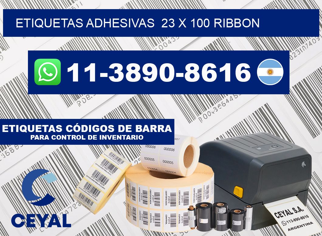 Etiquetas adhesivas  23 x 100 ribbon