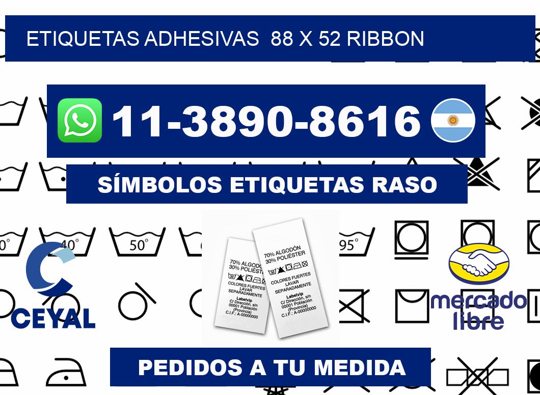 Etiquetas adhesivas  88 x 52 ribbon