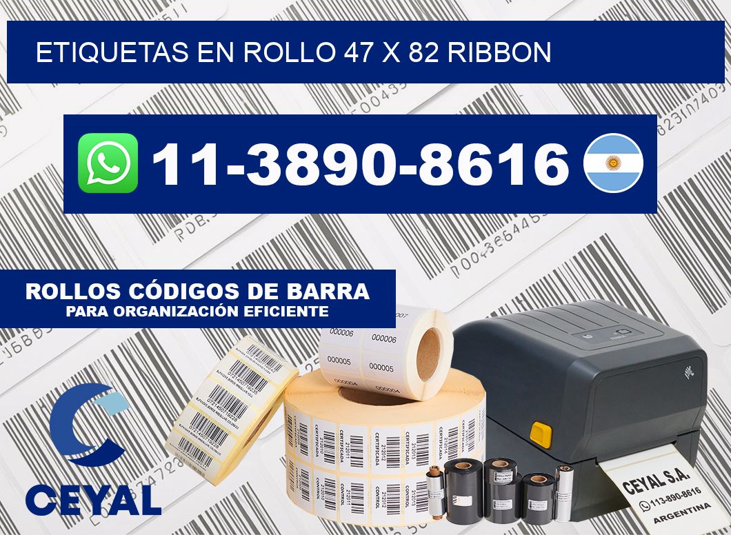 Etiquetas en rollo 47 x 82 ribbon