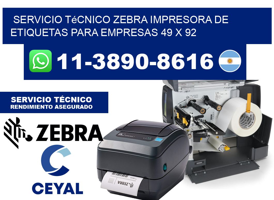 Servicio Técnico Zebra Impresora de Etiquetas para Empresas 49 x 92
