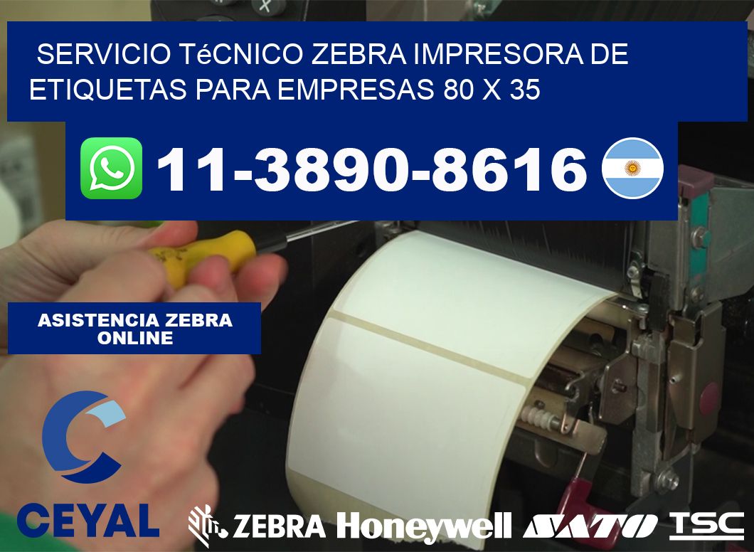 Servicio Técnico Zebra Impresora de Etiquetas para Empresas 80 x 35