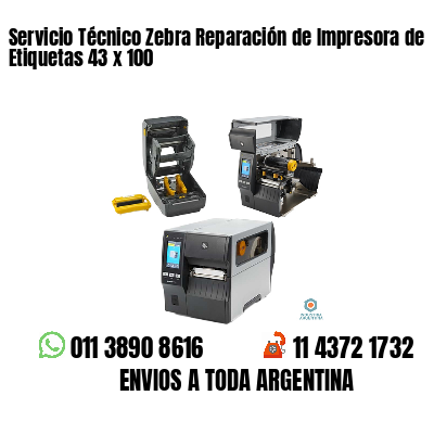 Servicio Técnico Zebra Reparación de Impresora de Etiquetas 43 x 100
