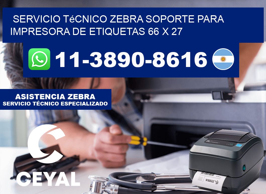 Servicio Técnico Zebra Soporte para Impresora de Etiquetas 66 x 27