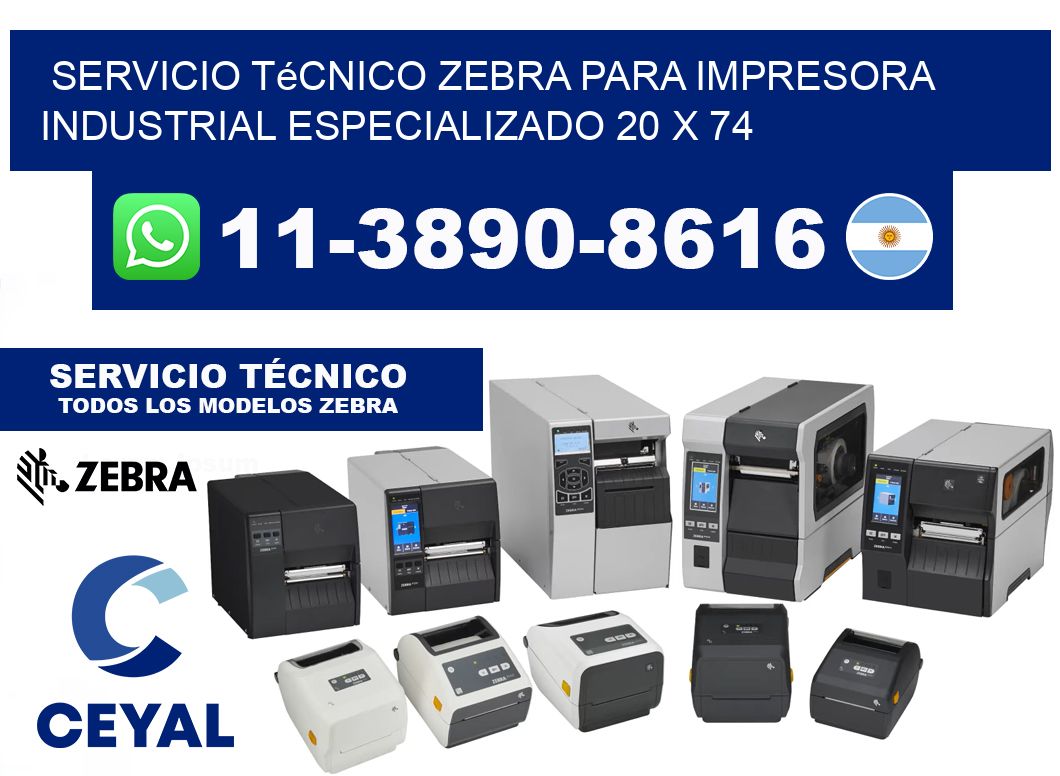 Servicio Técnico Zebra para Impresora Industrial Especializado 20 x 74