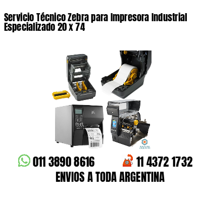 Servicio Técnico Zebra para Impresora Industrial Especializado 20 x 74