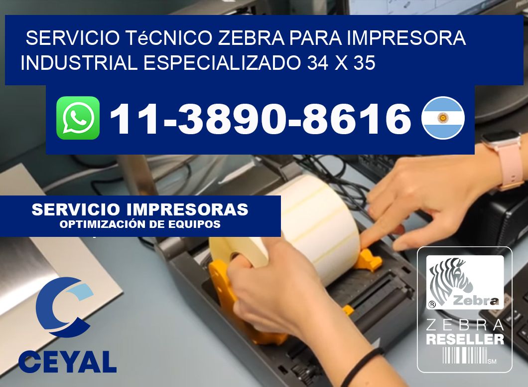 Servicio Técnico Zebra para Impresora Industrial Especializado 34 x 35