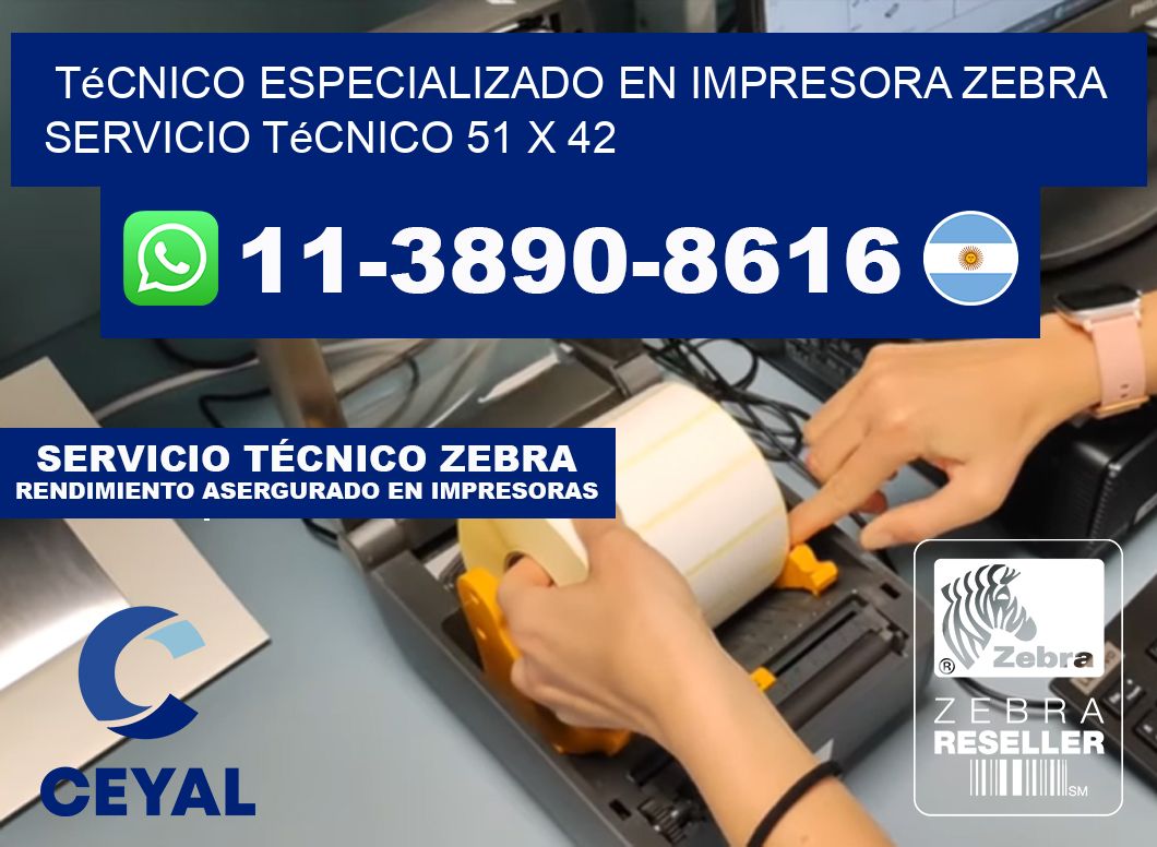 Técnico Especializado en Impresora Zebra Servicio Técnico 51 x 42