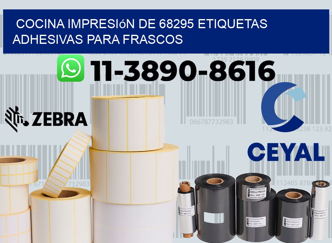 cocina impresión de 68295 etiquetas adhesivas para frascos