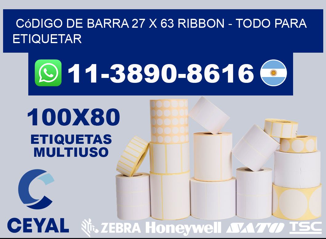 código de barra 27 x 63 ribbon – Todo para Etiquetar