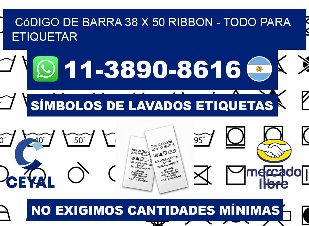 código de barra 38 x 50 ribbon - Todo para Etiquetar