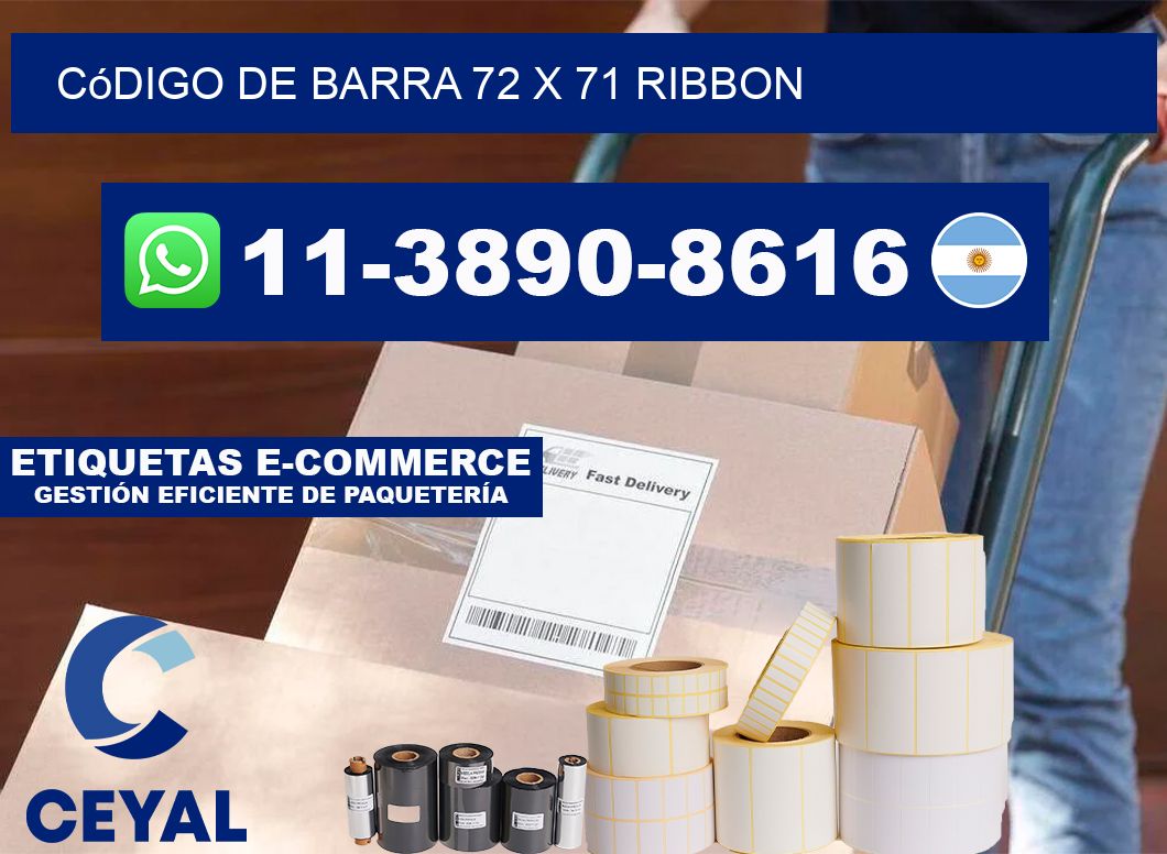 código de barra 72 x 71 ribbon