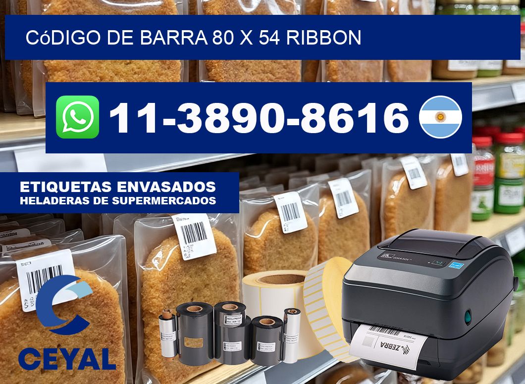 código de barra 80 x 54 ribbon