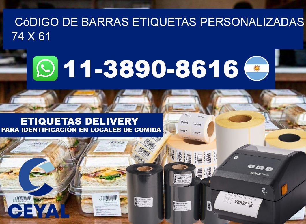 código de barras etiquetas personalizadas 74 x 61