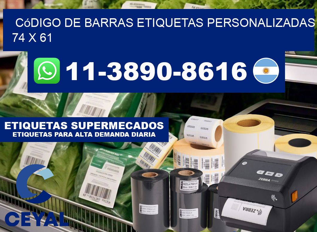 código de barras etiquetas personalizadas 74 x 61