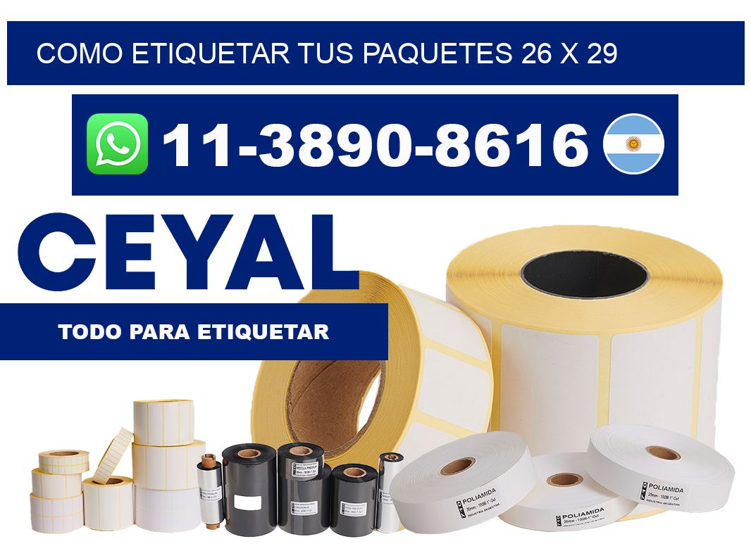 como etiquetar tus paquetes 26 x 29