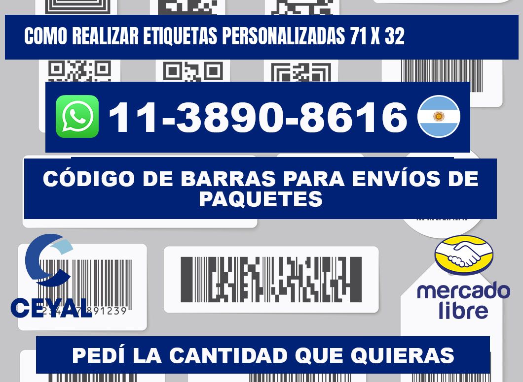 como realizar etiquetas personalizadas 71 x 32