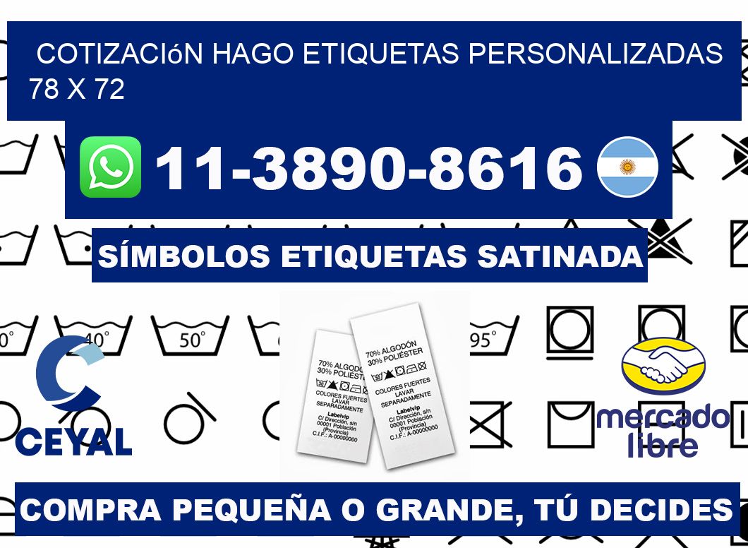 cotización hago etiquetas personalizadas 78 x 72