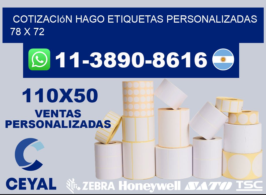 cotización hago etiquetas personalizadas 78 x 72