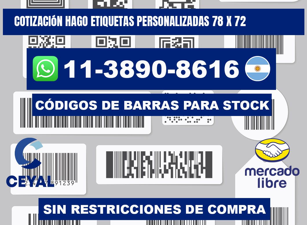 cotización hago etiquetas personalizadas 78 x 72