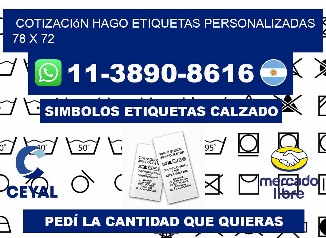cotización hago etiquetas personalizadas 78 x 72