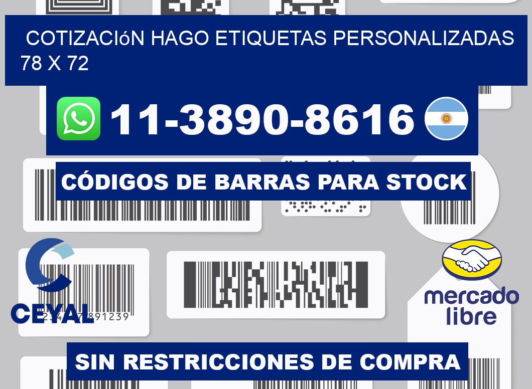 cotización hago etiquetas personalizadas 78 x 72