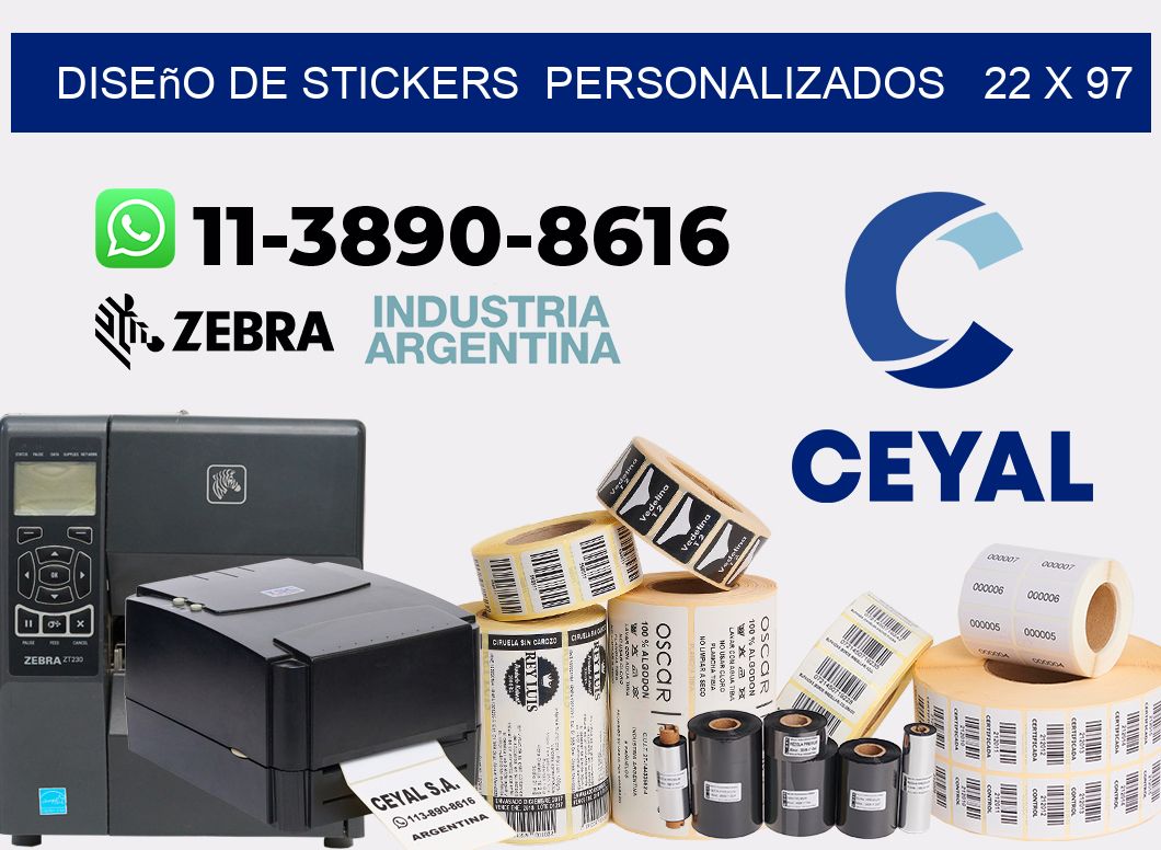 diseño de stickers personalizados 22 x 97