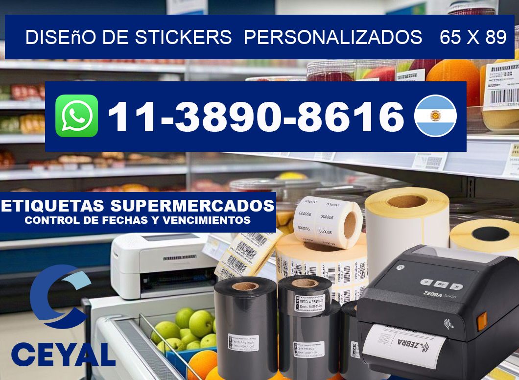 diseño de stickers personalizados 65 x 89