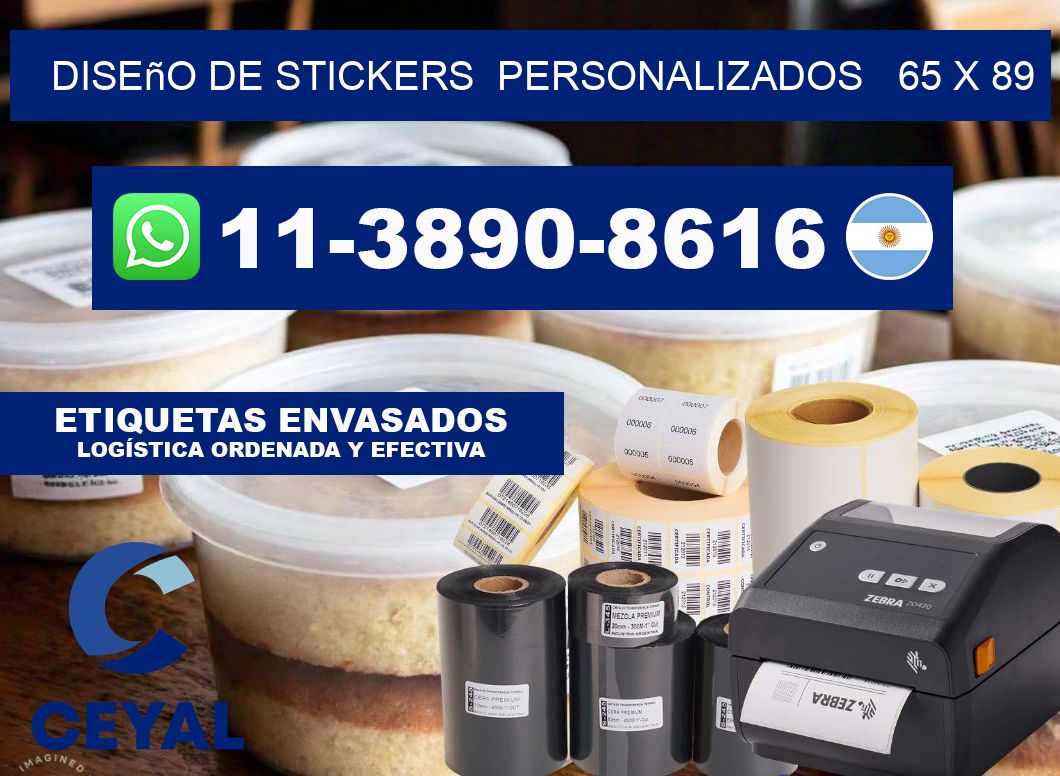 diseño de stickers personalizados 65 x 89