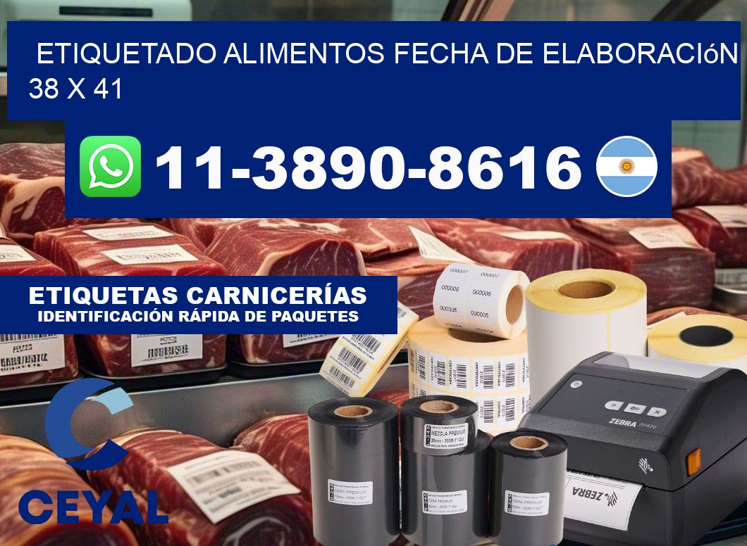 etiquetado alimentos Fecha de elaboración 38 x 41
