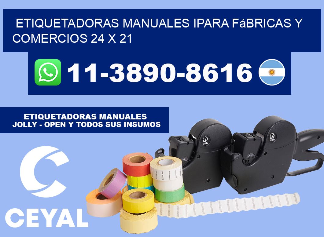 etiquetadoras manuales ipara fábricas y comercios 24 x 21
