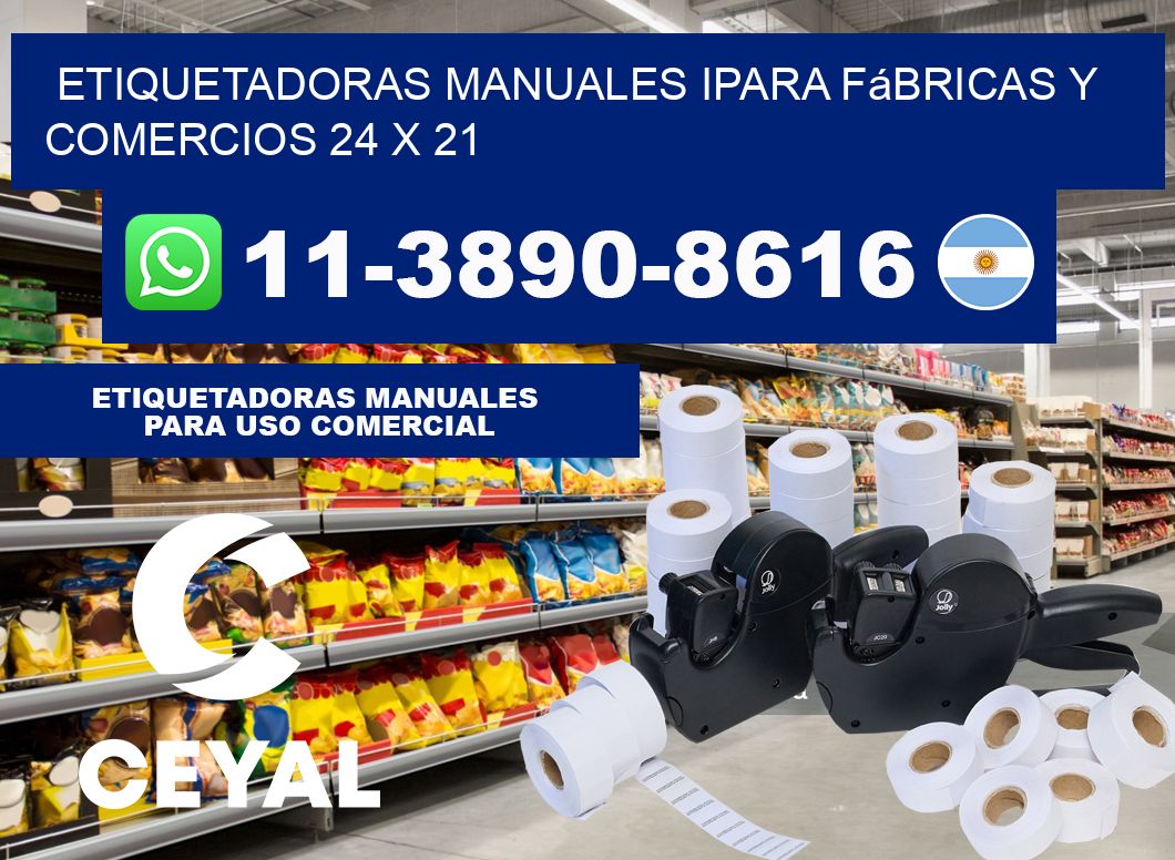 etiquetadoras manuales ipara fábricas y comercios 24 x 21