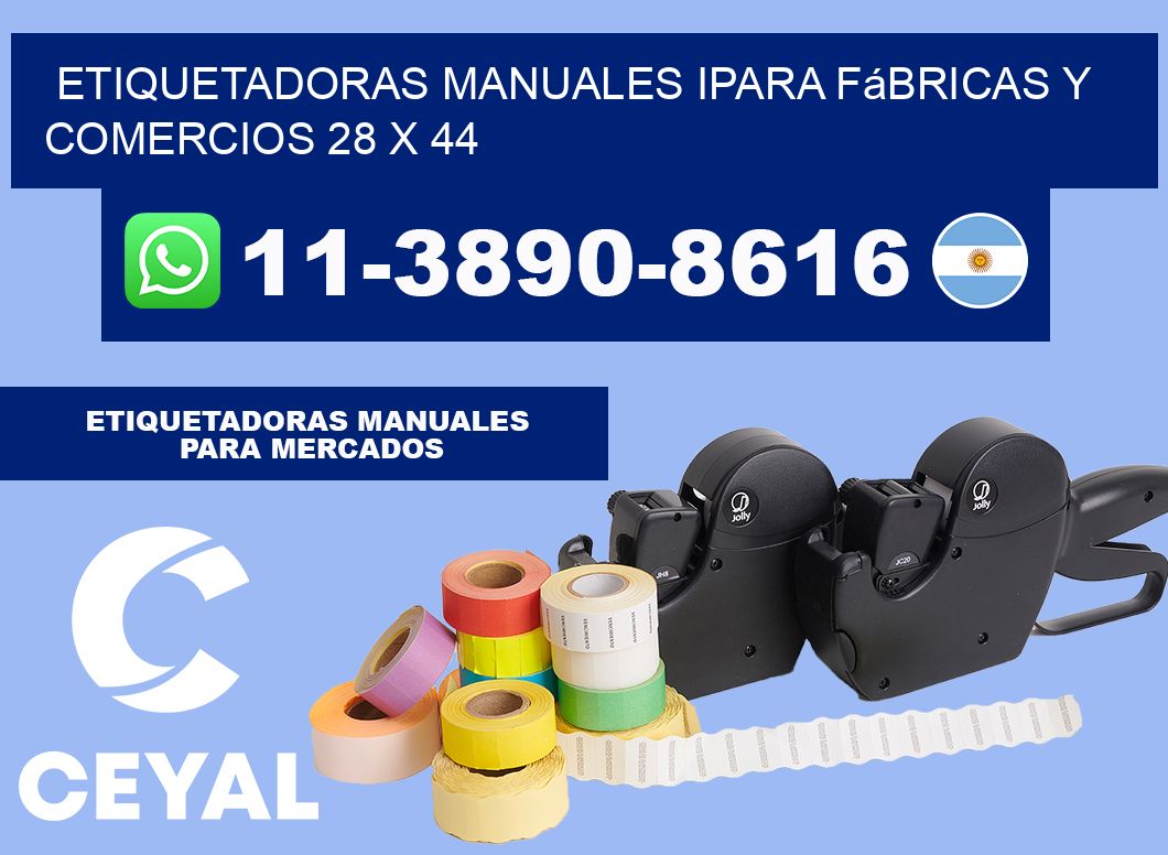 etiquetadoras manuales ipara fábricas y comercios 28 x 44