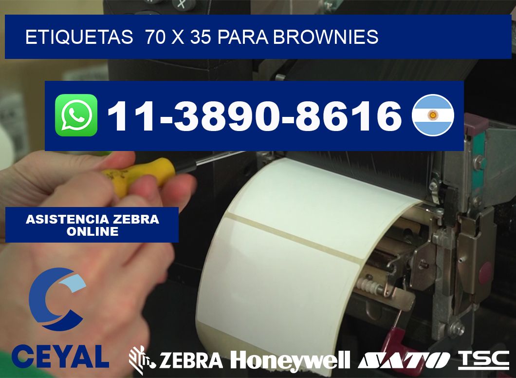 etiquetas  70 x 35 para Brownies