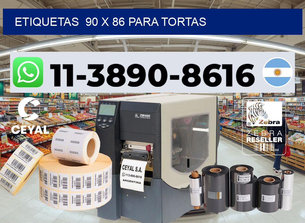 etiquetas  90 x 86 para Tortas