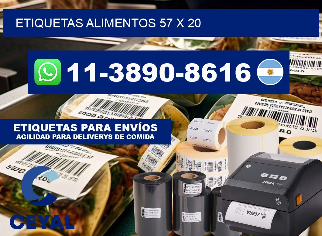 etiquetas alimentos 57 x 20