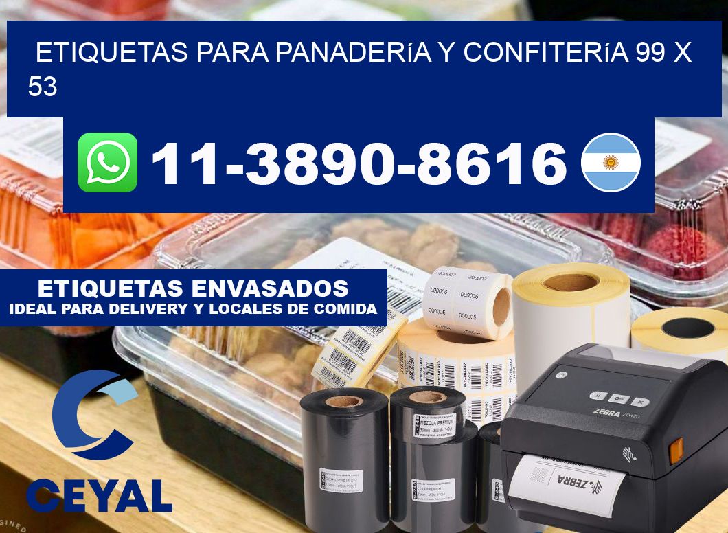 etiquetas para Panadería y confitería 99 x 53