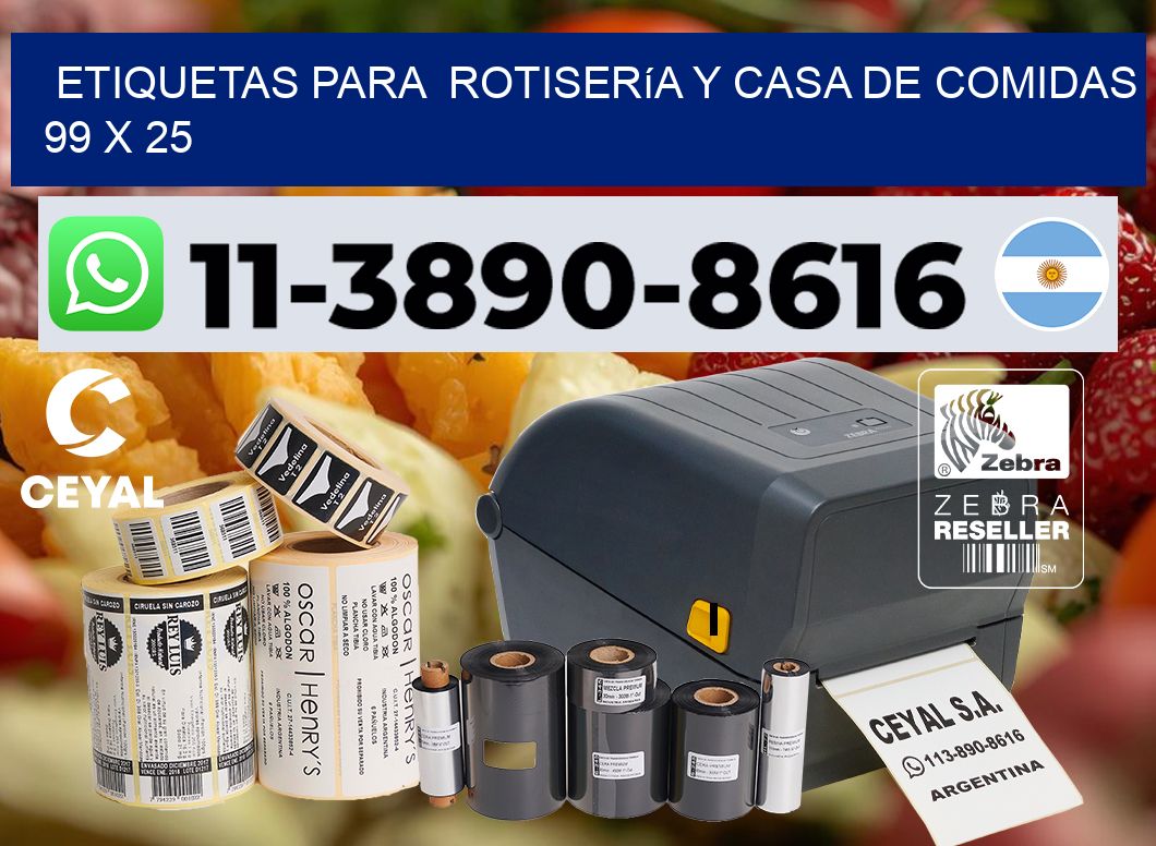 etiquetas para  Rotisería y casa de comidas 99 x 25
