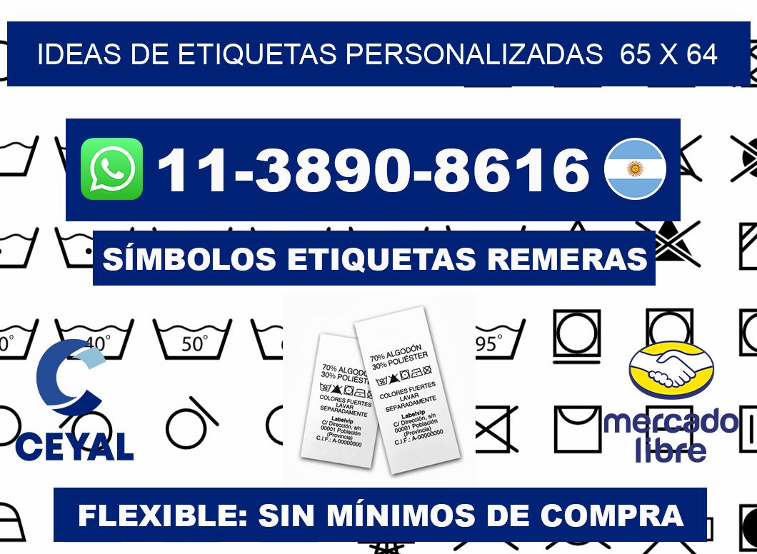 ideas de etiquetas personalizadas  65 x 64