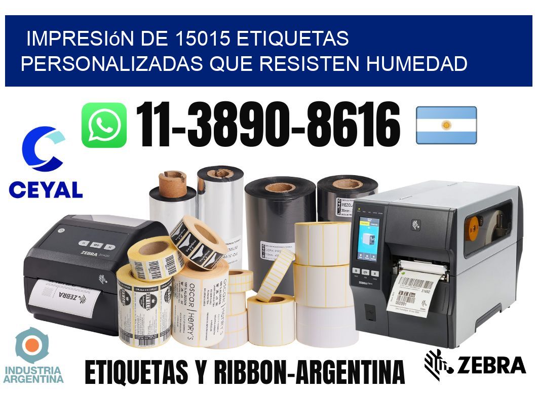 impresión de 15015 etiquetas personalizadas que resisten humedad