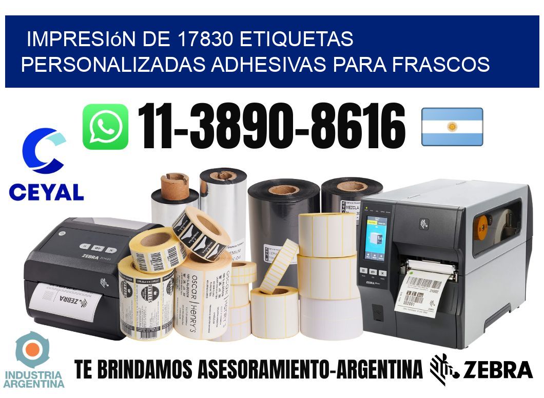 impresión de 17830 etiquetas personalizadas adhesivas para frascos