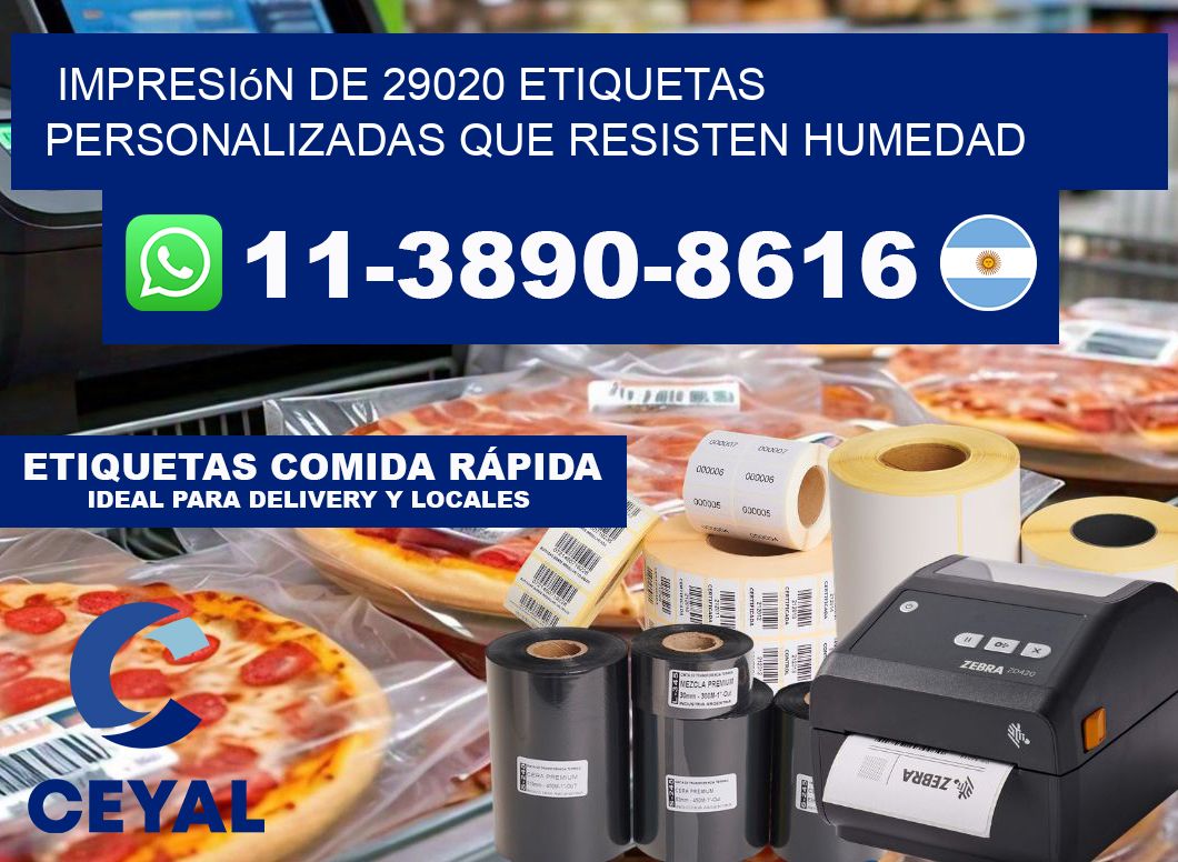 impresión de 29020 etiquetas personalizadas que resisten humedad