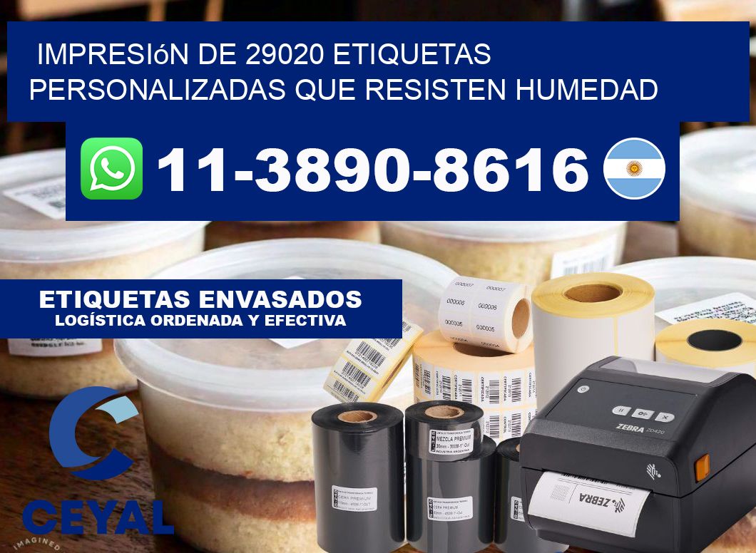 impresión de 29020 etiquetas personalizadas que resisten humedad