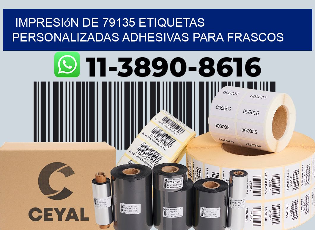 impresión de 79135 etiquetas personalizadas adhesivas para frascos