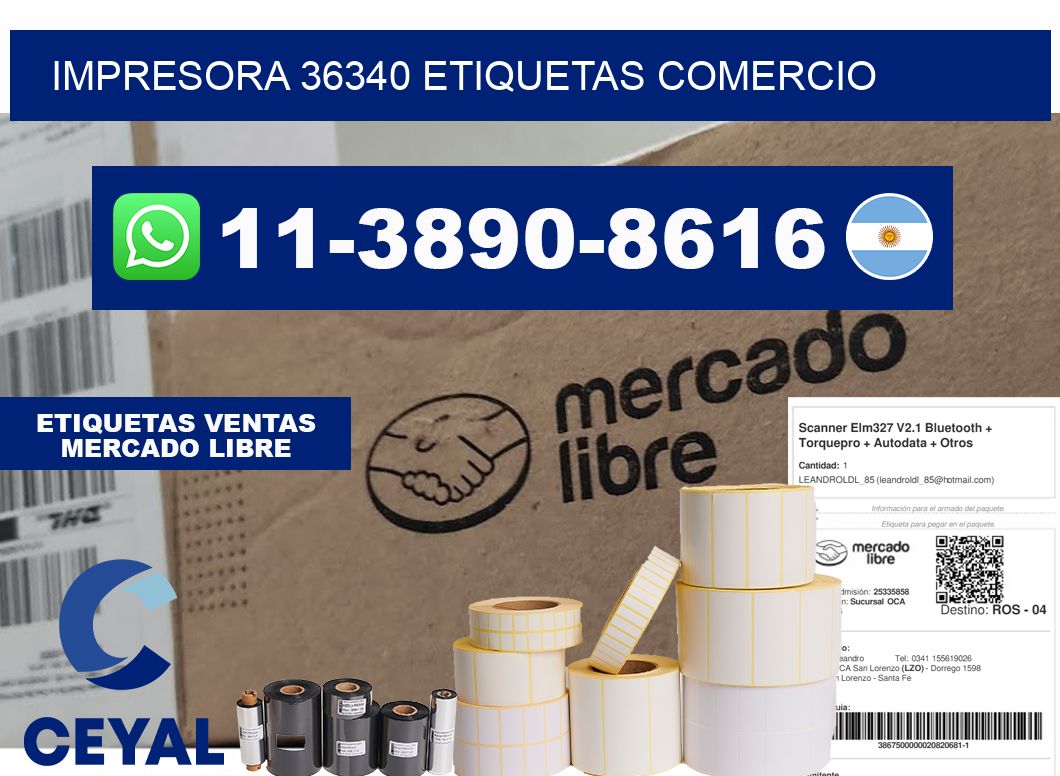 impresora 36340 etiquetas comercio