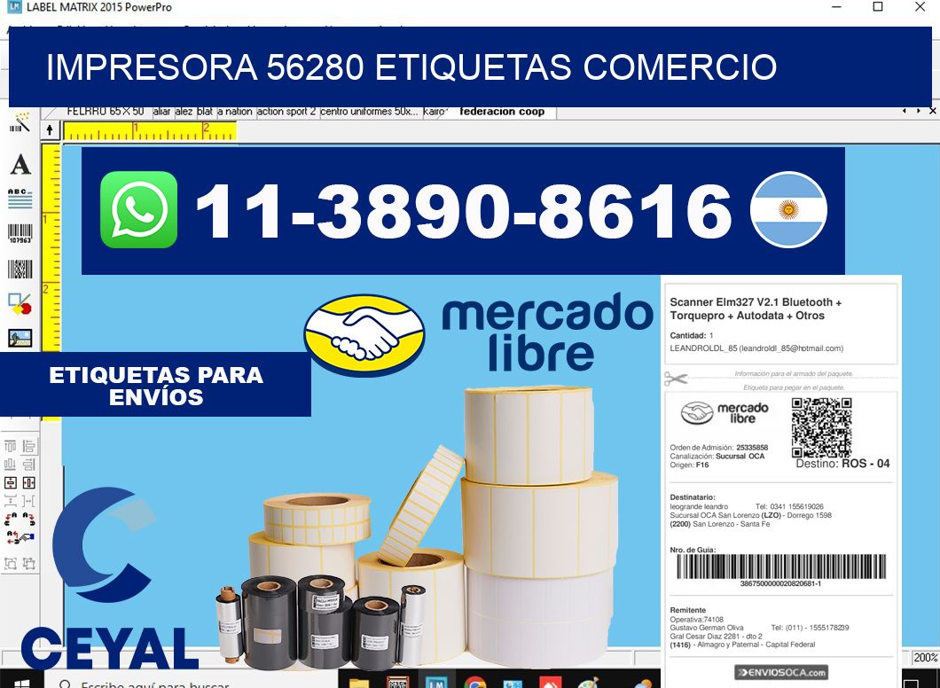impresora 56280 etiquetas comercio