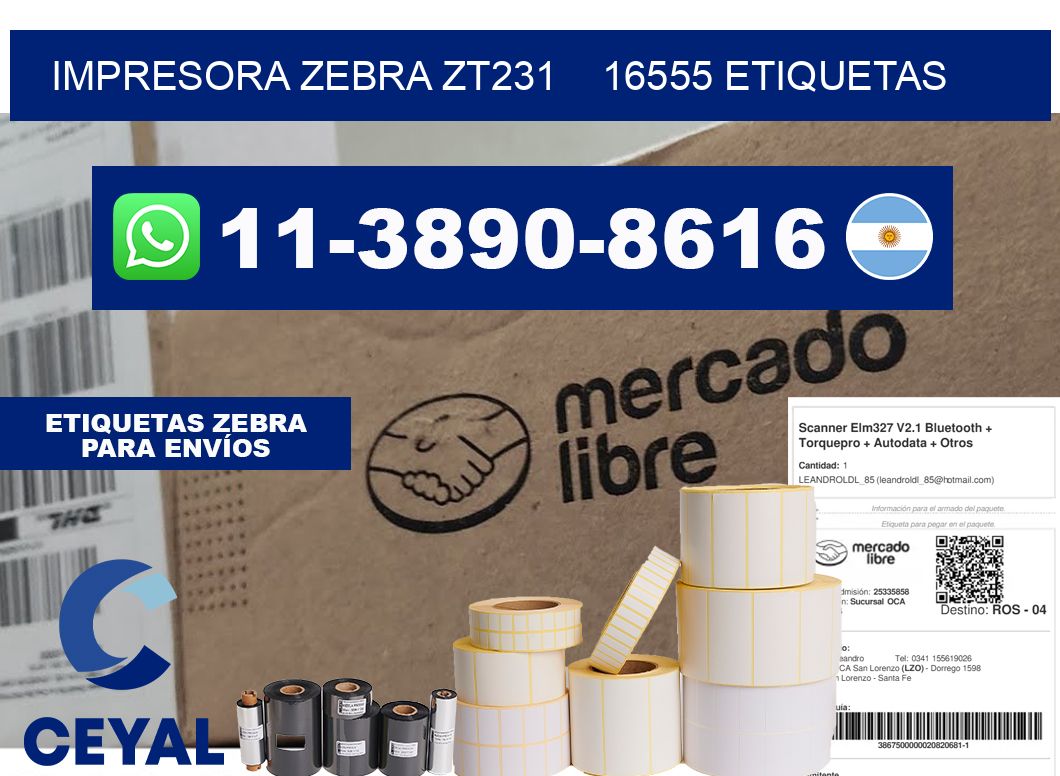 impresora zebra zt231    16555 etiquetas