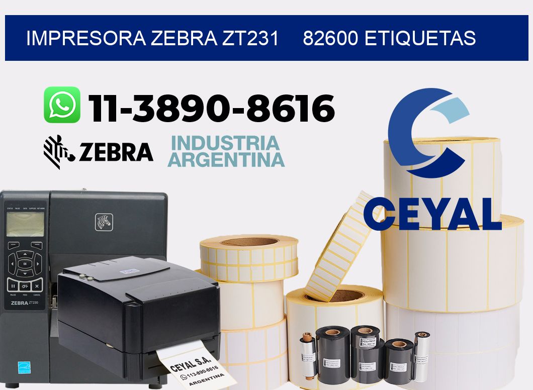 impresora zebra zt231    82600 etiquetas